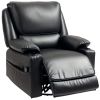 HOMCOM Recliner Massage Armchair with Heat Oversized Swivel Rocker with Footrest Remote and Side Pockets Black