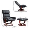 HOMCOM Electric Recliner Chair with Ottoman, 10 Vibration Points & Side Pocket for Convenience, Black
