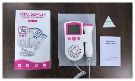 Fetal Heart Rate Monitor Home Pregnancy Baby Fetal Sound Heart Rate Detector (Option: Pink 3.0Hz)