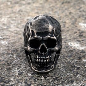 Fashion Personality Halloween Punk Skull Ring (Option: Retro color-Size 7)
