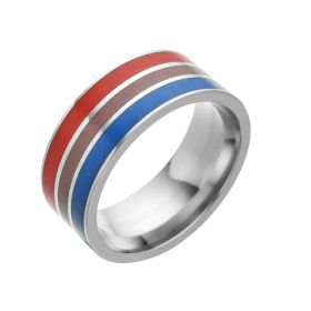 Bisexual Pride Stainless Steel Ring Europe (Option: Style1-6)